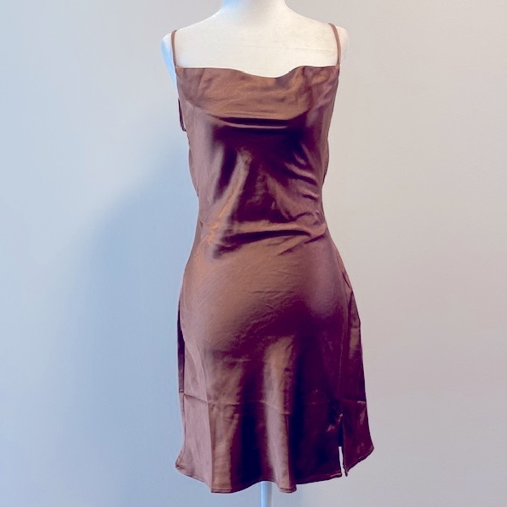 NWT Princess Polly chocolate brown slip dress - Picture 3 of 8